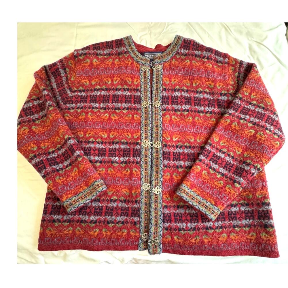 Vintage Newton 100% Wool Cardigan Sweater XL